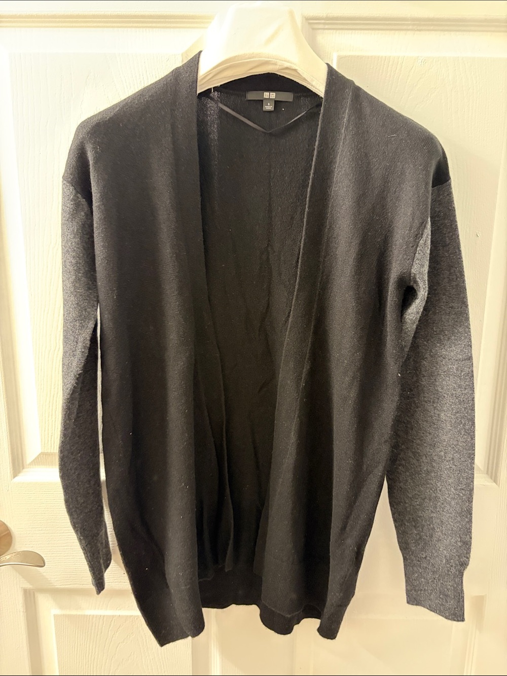 Uniqlo 100% Cashmere open-front colorblock knit cardigan Size S